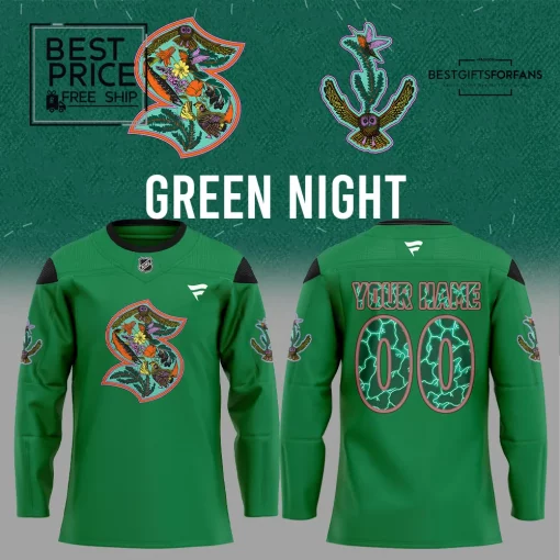 Seattle Kraken Green Night Custom Name Limited Edition Hockey Jersey
