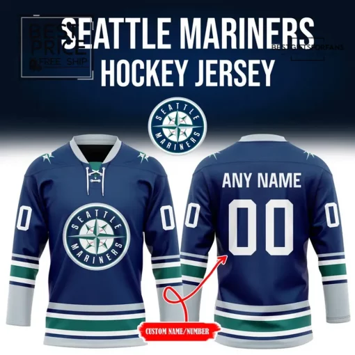 Seattle Mariners Custom Limited Edition Hockey Jersey