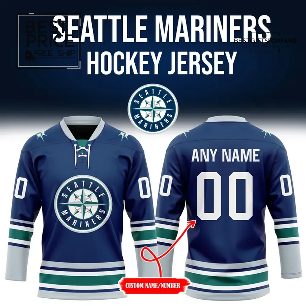 Seattle Mariners Custom Limited Edition Hockey Jersey Seattle Mariners Custom Limited Edition Hockey Jersey