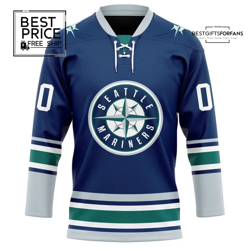Seattle Mariners Custom Limited Edition Hockey Jersey Seattle Mariners Custom Limited Edition Hockey Jersey