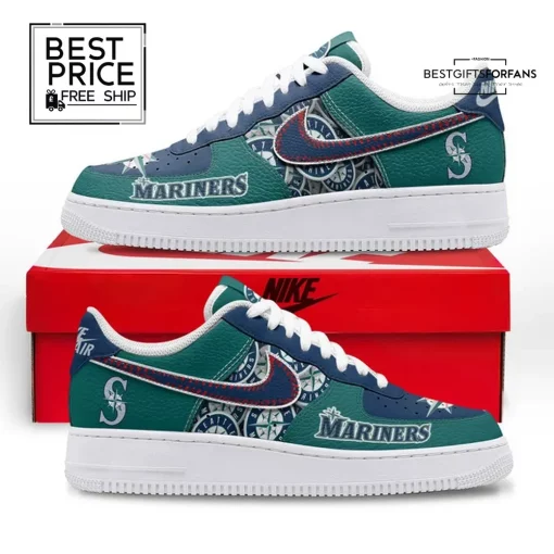 Seattle Mariners Custom Nike Air Force 1 Sneakers