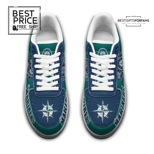 Seattle Mariners Custom Nike Air Force 1 Sneakers