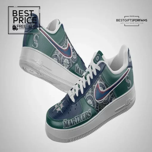 Seattle Mariners Custom Nike Air Force 1 Sneakers