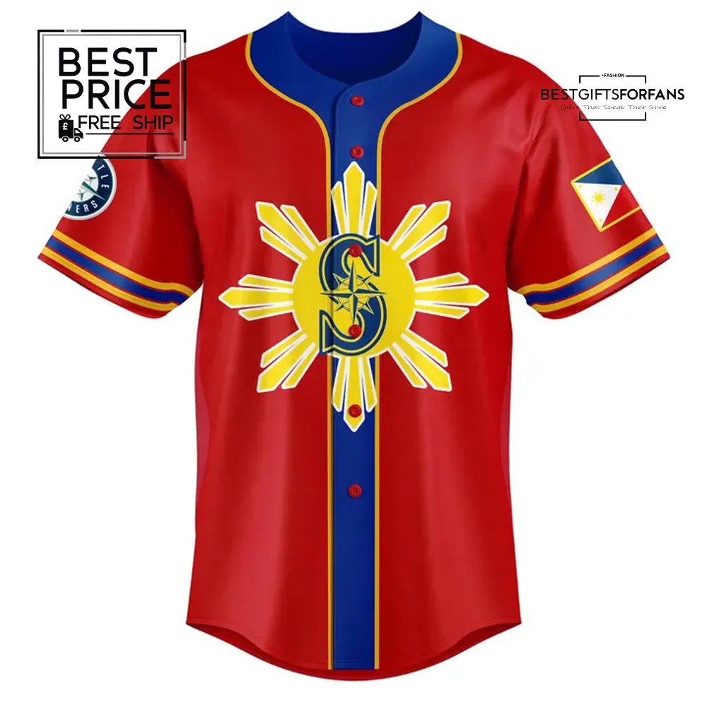 Seattle Mariners Filipino Heritage Night 2025 Special Edition Baseball Jersey Seattle Mariners Filipino Heritage Night 2025 Special Edition Baseball Jersey