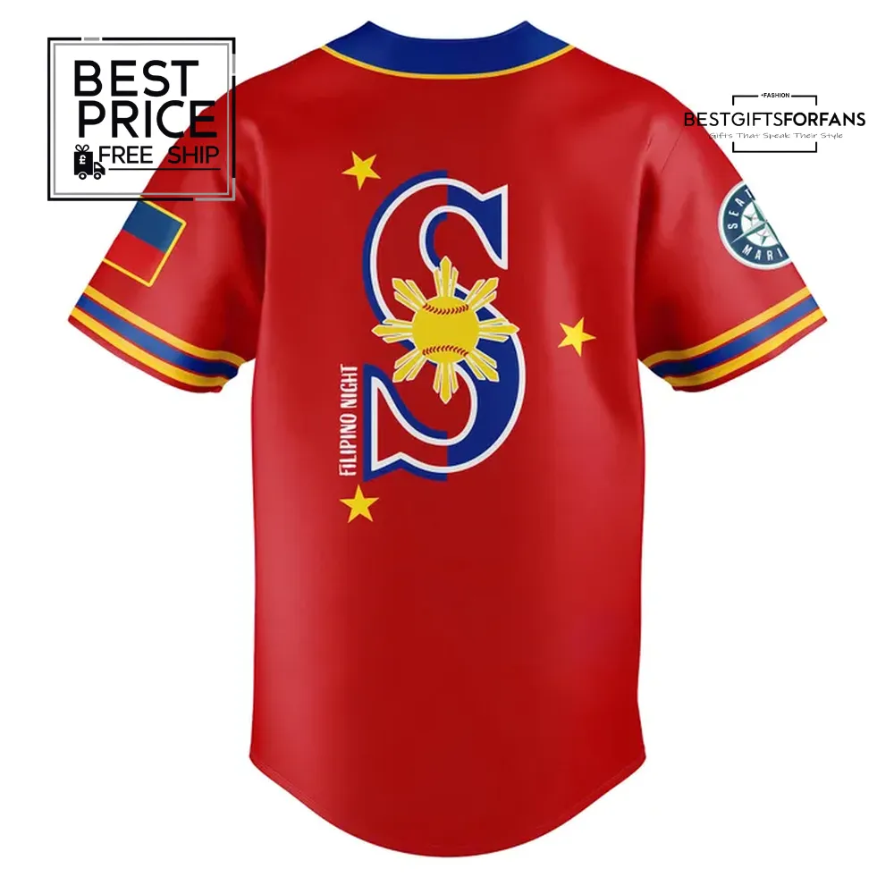 Seattle Mariners Filipino Heritage Night 2025 Special Edition Baseball Jersey Seattle Mariners Filipino Heritage Night 2025 Special Edition Baseball Jersey