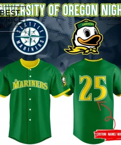 Seattle Mariners x University of Oregon Night 2025 Special Edition Baseball Jersey