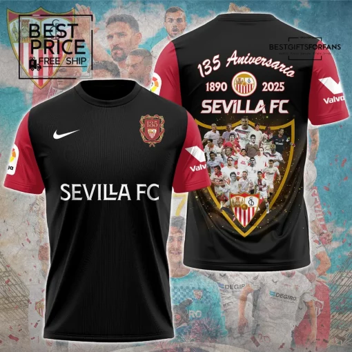 Sevilla FC 135th Aniversario Commemorative T-Shirt (Black Edition) Special Edition
