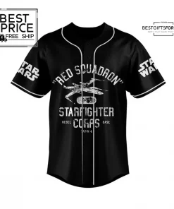 Star Wars Red Squadron Custom Special Edition Baseball Jersey