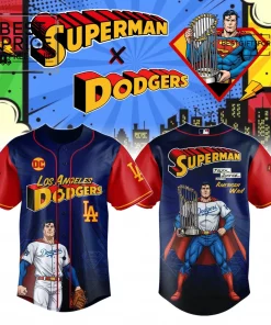 Superman x Los Angeles Dodgers 2025 Comic Limited Edition Baseball Jersey