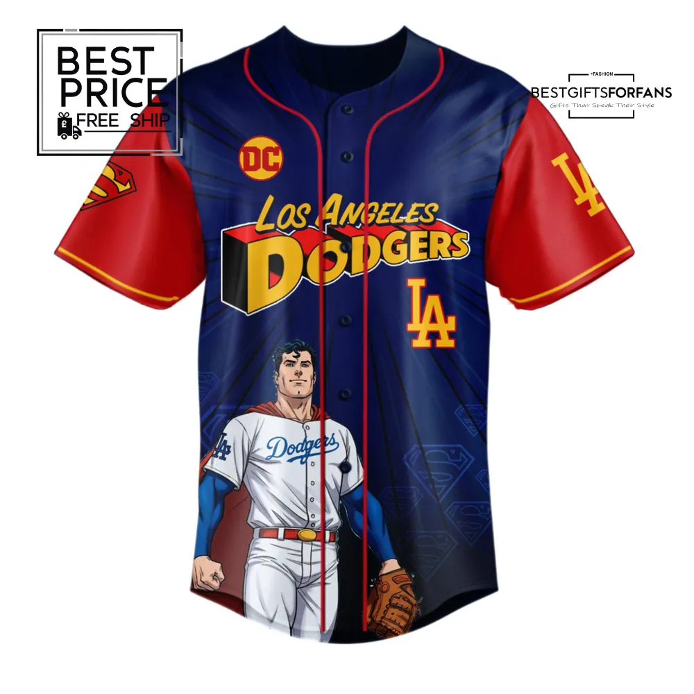 Superman x Los Angeles Dodgers 2025 Comic Limited Edition Baseball Jersey Superman x Los Angeles Dodgers 2025 Comic Limited Edition Baseball Jersey