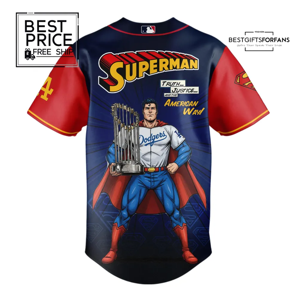 Superman x Los Angeles Dodgers 2025 Comic Limited Edition Baseball Jersey Superman x Los Angeles Dodgers 2025 Comic Limited Edition Baseball Jersey
