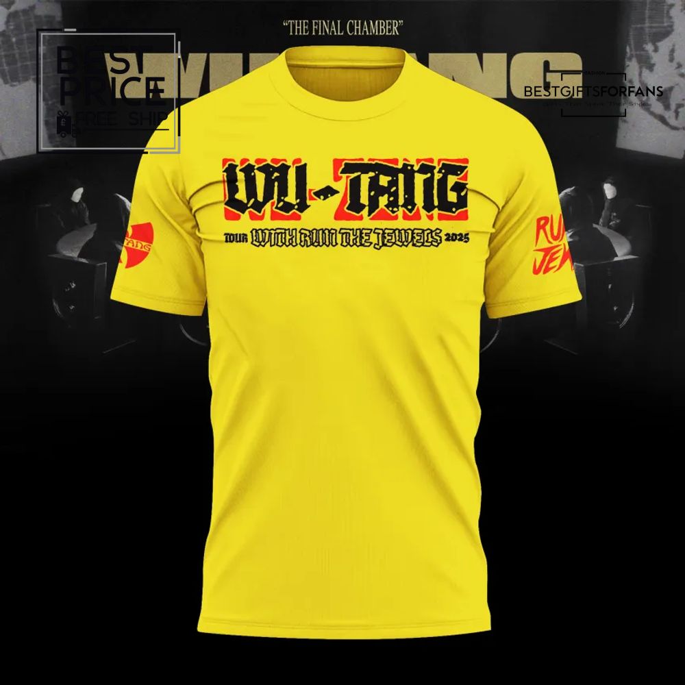 Wu-Tang Clan Tour With Run The Jewels 2025 Special Edition Yellow T-Shirt Wu-Tang Clan Tour With Run The Jewels 2025 Special Edition Yellow T-Shirt