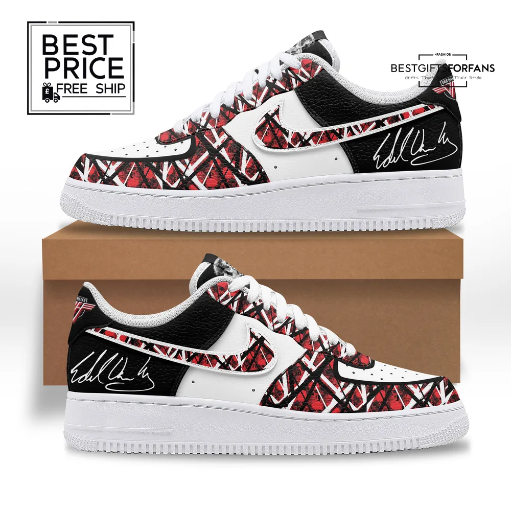 Eddie Van Halen Frankenstrat Custom Air Force 1 Sneakers Eddie Van Halen Frankenstrat Custom Air Force 1 Sneakers