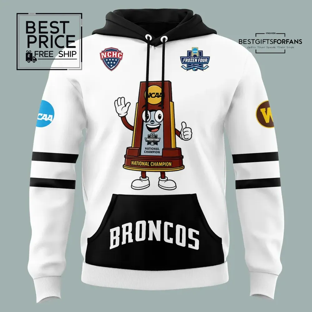 Western Michigan Broncos NCAA Men's Hockey 2025 Champions Special Edition Hoodie Western Michigan Broncos NCAA Men's Hockey 2025 Champions Special Edition Hoodie