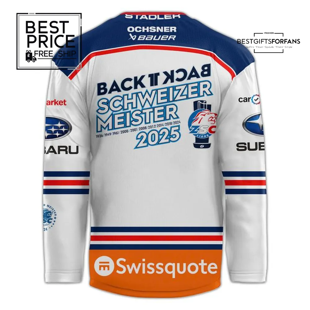 ZSC Lions Schweizermeister 2025 Limited Edition Hockey Jersey ZSC Lions Schweizermeister 2025 Limited Edition Hockey Jersey