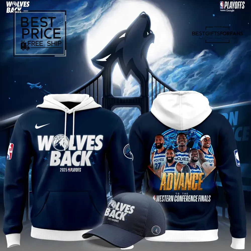2025 Playoffs Wolves Back Special Edition Hoodie 2025 Playoffs Wolves Back Special Edition Hoodie