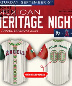 Angels 2025 “Mexican Heritage Night” Limited Edition Baseball Jersey