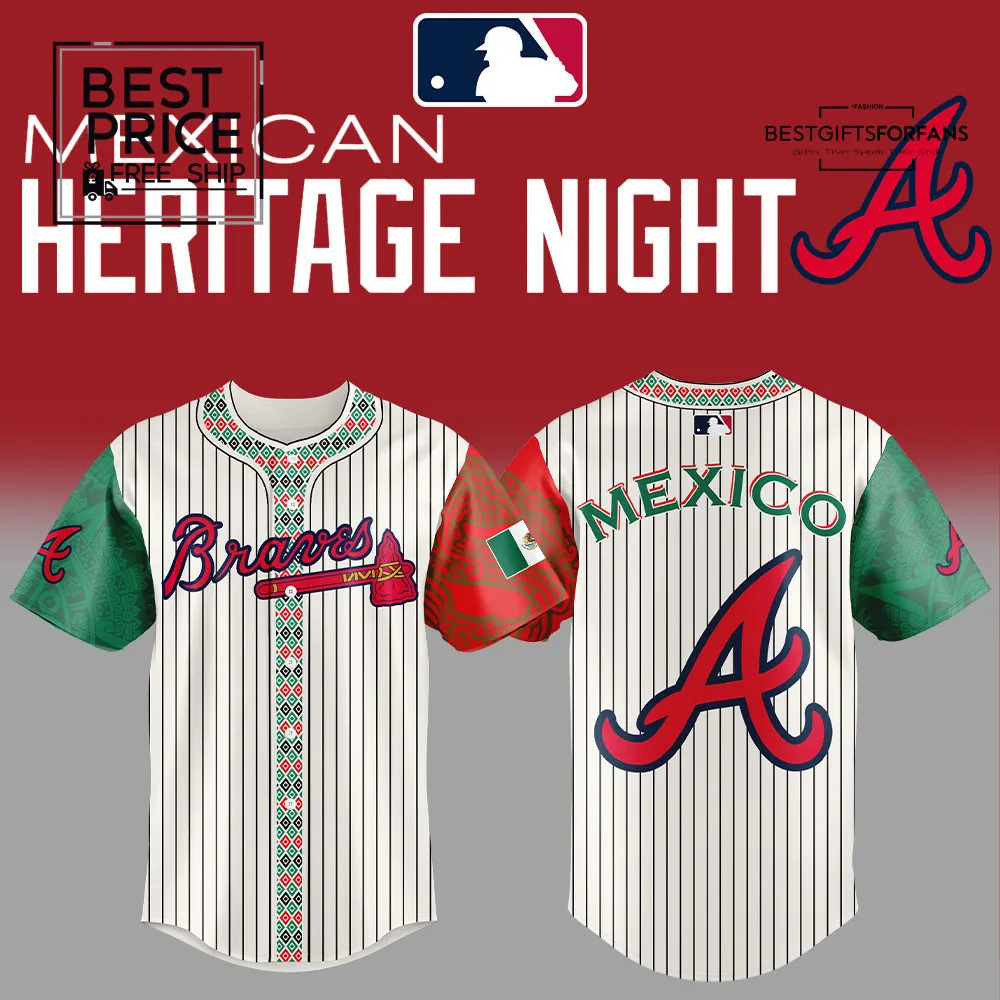 Atlanta Braves Mexican Heritage Night Limited Edition Baseball Jersey Atlanta Braves Mexican Heritage Night Limited Edition Baseball Jersey