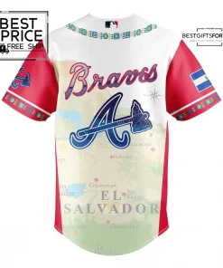 Atlanta Braves Salvadoran Heritage 2025 Limited edition baseball Jersey 3