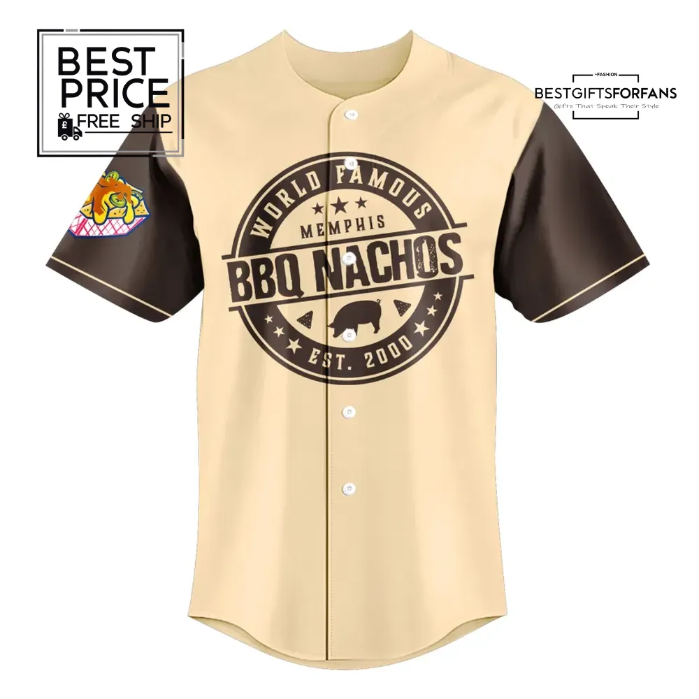 World Famous Memphis BBQ Nachos Limited Edition Baseball Jersey World Famous Memphis BBQ Nachos Limited Edition Baseball Jersey