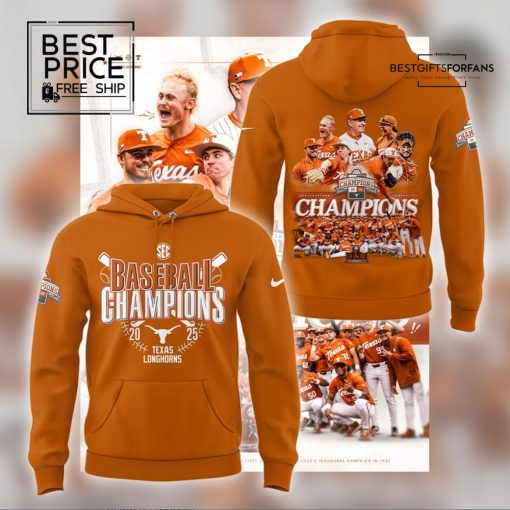 Texas Longhorns Baseball Champions 2025 Special Edition Hoodie
