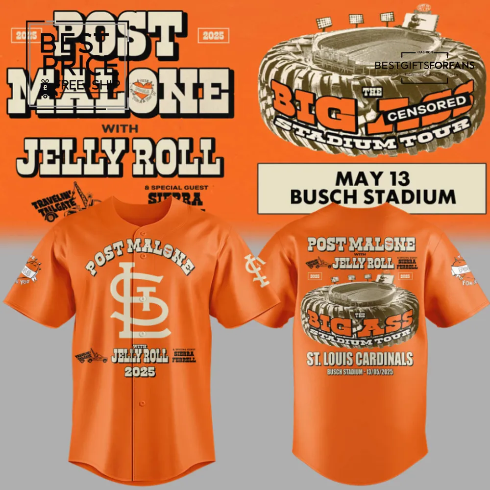 St. Louis Cardinals x Post Malone Special Edition Baseball Jersey St. Louis Cardinals x Post Malone Special Edition Baseball Jersey