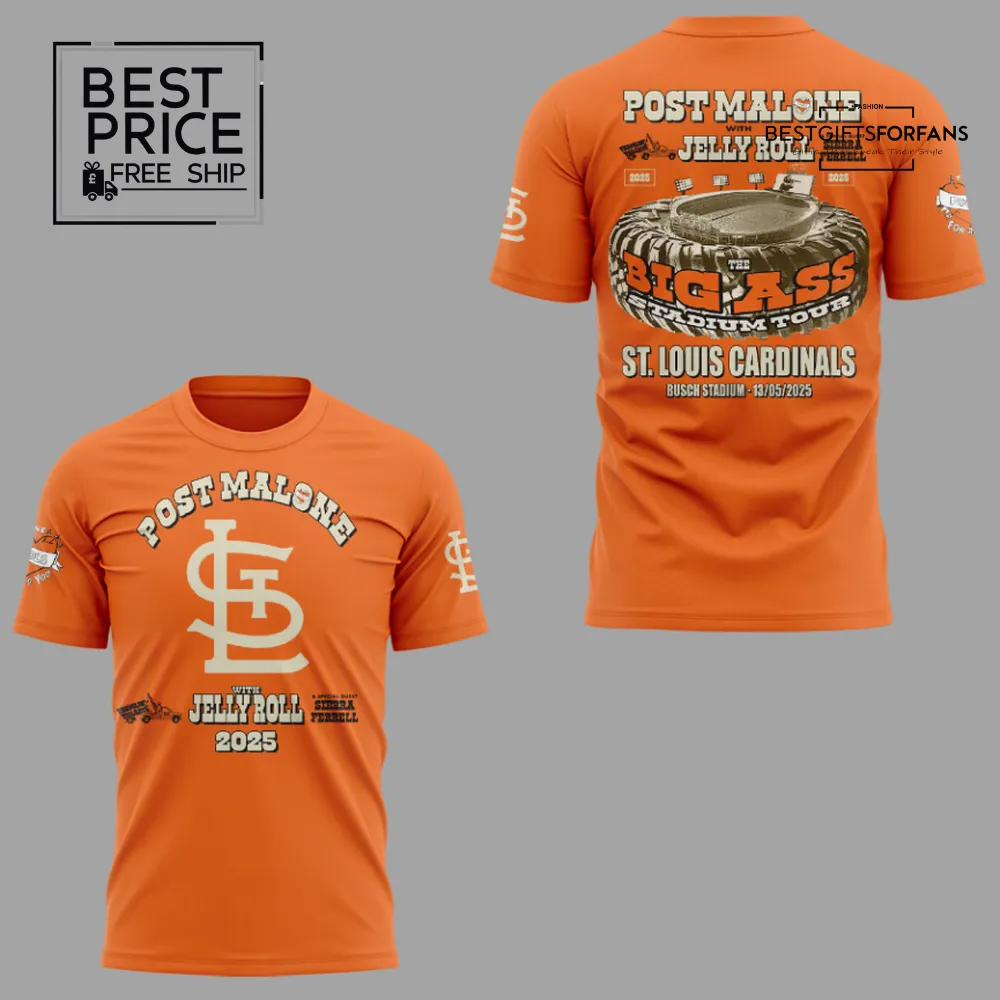 Cardinals x Post Malone with Jelly Roll Limited Edition T-Shirt Cardinals x Post Malone with Jelly Roll Limited Edition T-Shirt
