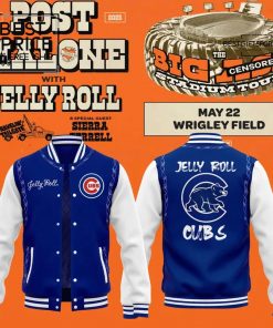  Chicago Cubs x 2025 “Jelly Roll” Wrigley Field Concert Special Edition Baseball Jacket