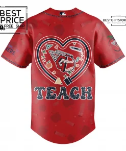 Cleveland Guardians Teacher Appreciation Red V2 Baseball Jersey 3