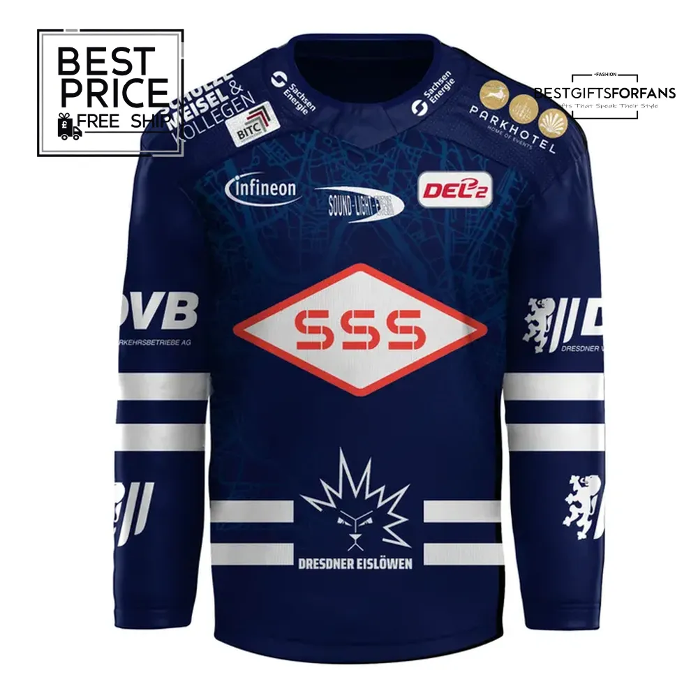 Dresdner Eislöwen DEL2 championship Limited Edition Hockey Jersey Dresdner Eislöwen DEL2 championship Limited Edition Hockey Jersey