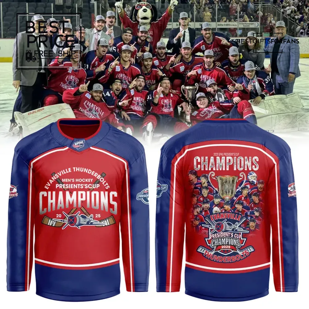 The Evansville Thunderbolts' victory Limited Edition Hockey Jersey The Evansville Thunderbolts' victory Limited Edition Hockey Jersey