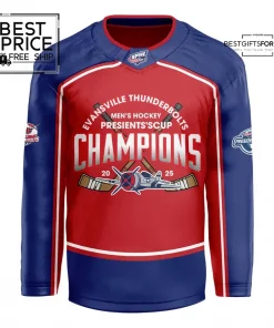 The Evansville Thunderbolts’ victory Limited Edition Hockey Jersey