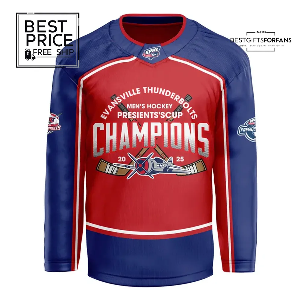 The Evansville Thunderbolts' victory Limited Edition Hockey Jersey The Evansville Thunderbolts' victory Limited Edition Hockey Jersey