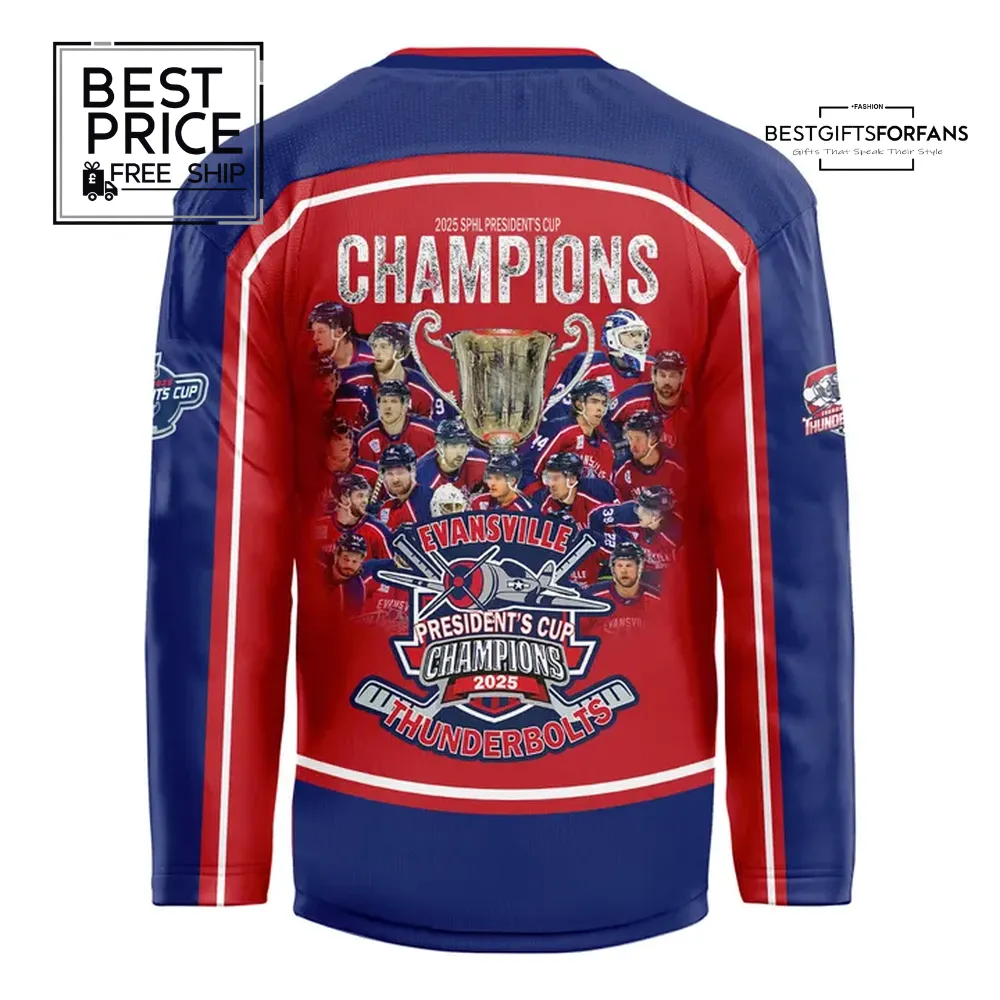 The Evansville Thunderbolts' victory Limited Edition Hockey Jersey The Evansville Thunderbolts' victory Limited Edition Hockey Jersey