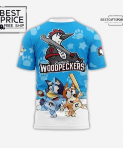 Fayetteville Woodpeckers x Bluey Day Limited edition Tshirt 3