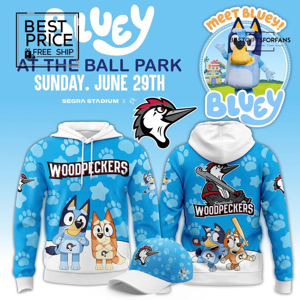 Fayetteville Woodpeckers x Bluey Day Special Edition Hoodie Fayetteville Woodpeckers x Bluey Day Special Edition Hoodie