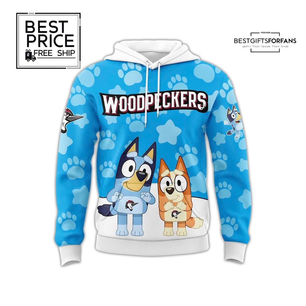 Fayetteville Woodpeckers x Bluey Day Special Edition Hoodie Fayetteville Woodpeckers x Bluey Day Special Edition Hoodie