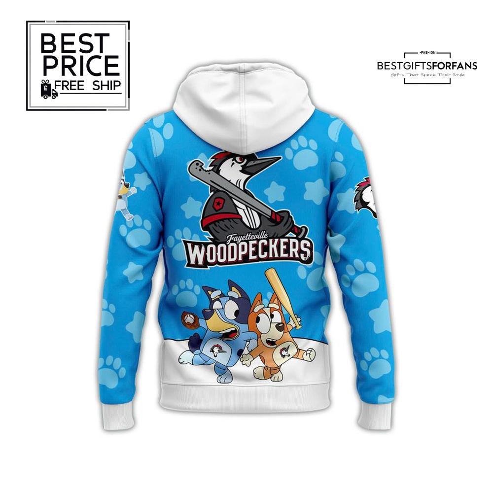 Fayetteville Woodpeckers x Bluey Day Special Edition Hoodie Fayetteville Woodpeckers x Bluey Day Special Edition Hoodie