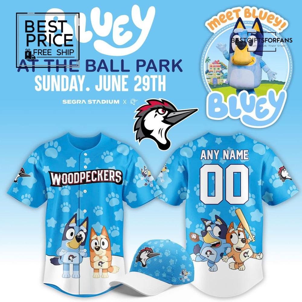 Fayetteville Woodpeckers x Bluey Limited Edition Baseball Jersey