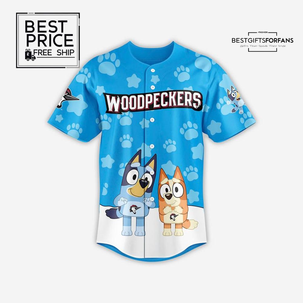 Fayetteville Woodpeckers x Bluey Limited Edition Baseball Jersey