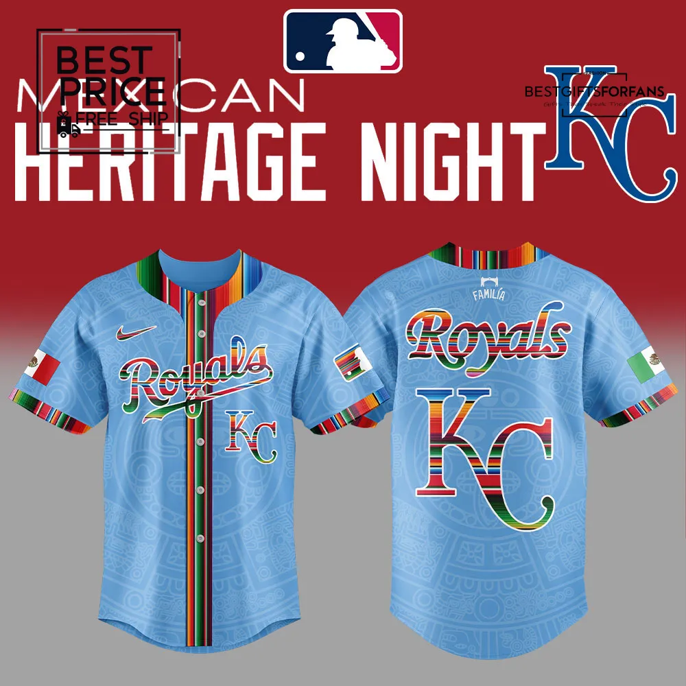 Kansas City Royals Mexican Heritage Night Limited Edition Baseball Jersey Kansas City Royals Mexican Heritage Night Limited Edition Baseball Jersey