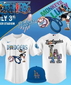  LA Dodgers x One Piece Limited Edition Baseball Jersey