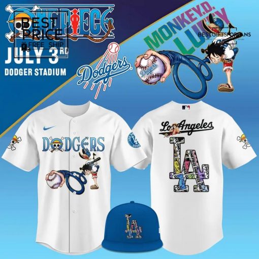  LA Dodgers x One Piece Limited Edition Baseball Jersey