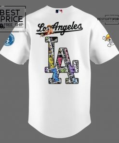 LA Dodgers x 2025 ONE PIECE Night Baseball Jersey 3