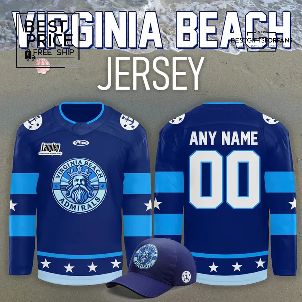 Norfolk Admirals Virginia Beach Limited Edition Hockey Jersey Norfolk Admirals Virginia Beach Limited Edition Hockey Jersey