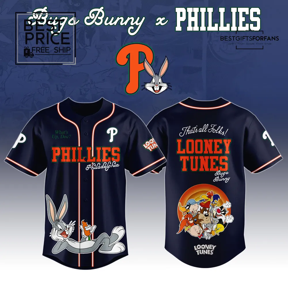 Looney Tunes x Philadelphia Phillies Limited Edition Baseball Jersey Looney Tunes x Philadelphia Phillies Limited Edition Baseball Jersey
