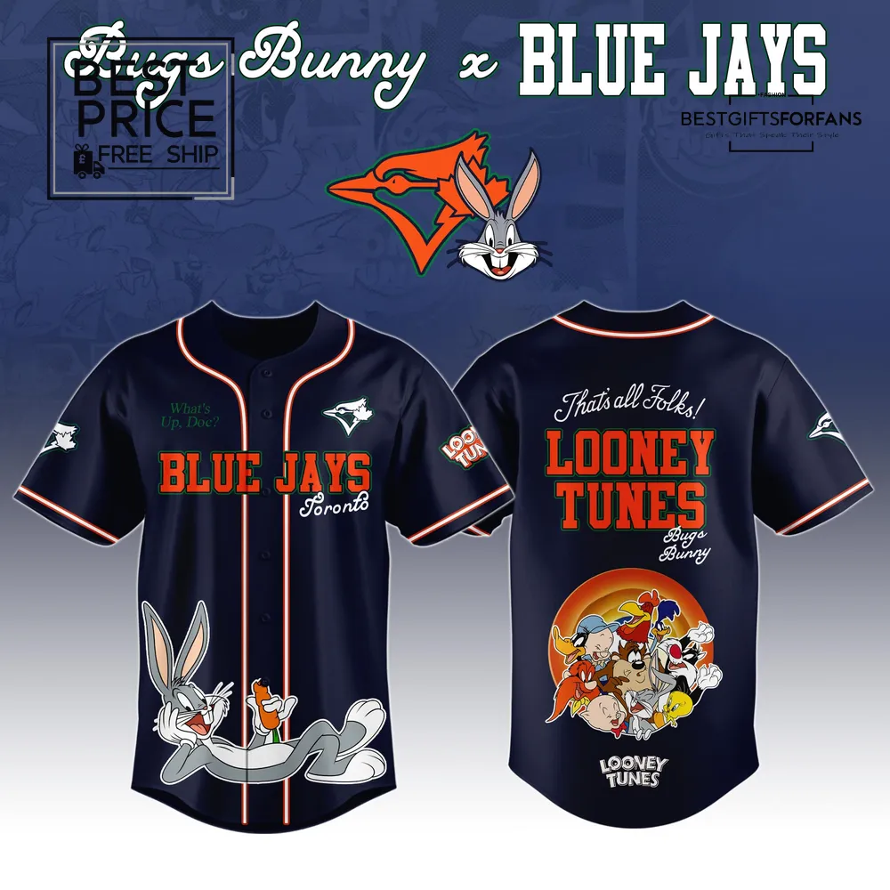 Looney Tunes x Toronto Blue Jays Limited Edition Baseball Jersey Looney Tunes x Toronto Blue Jays Limited Edition Baseball Jersey