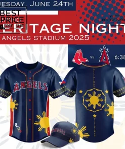  Los Angeles Angels x 2025 Filipino Heritage Night Limited Edition Baseball Jersey