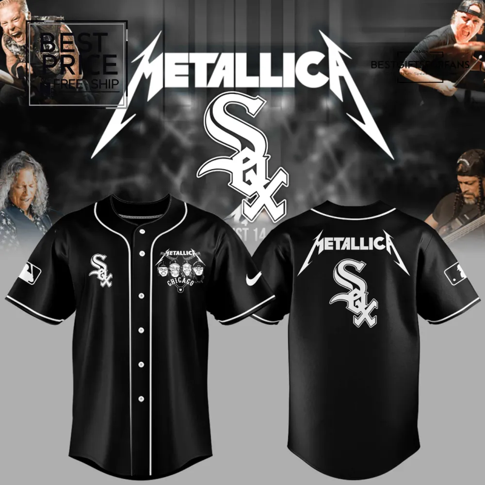 Metallica x Chicago White Sox Limited Edition Baseball Jersey Metallica x Chicago White Sox Limited Edition Baseball Jersey