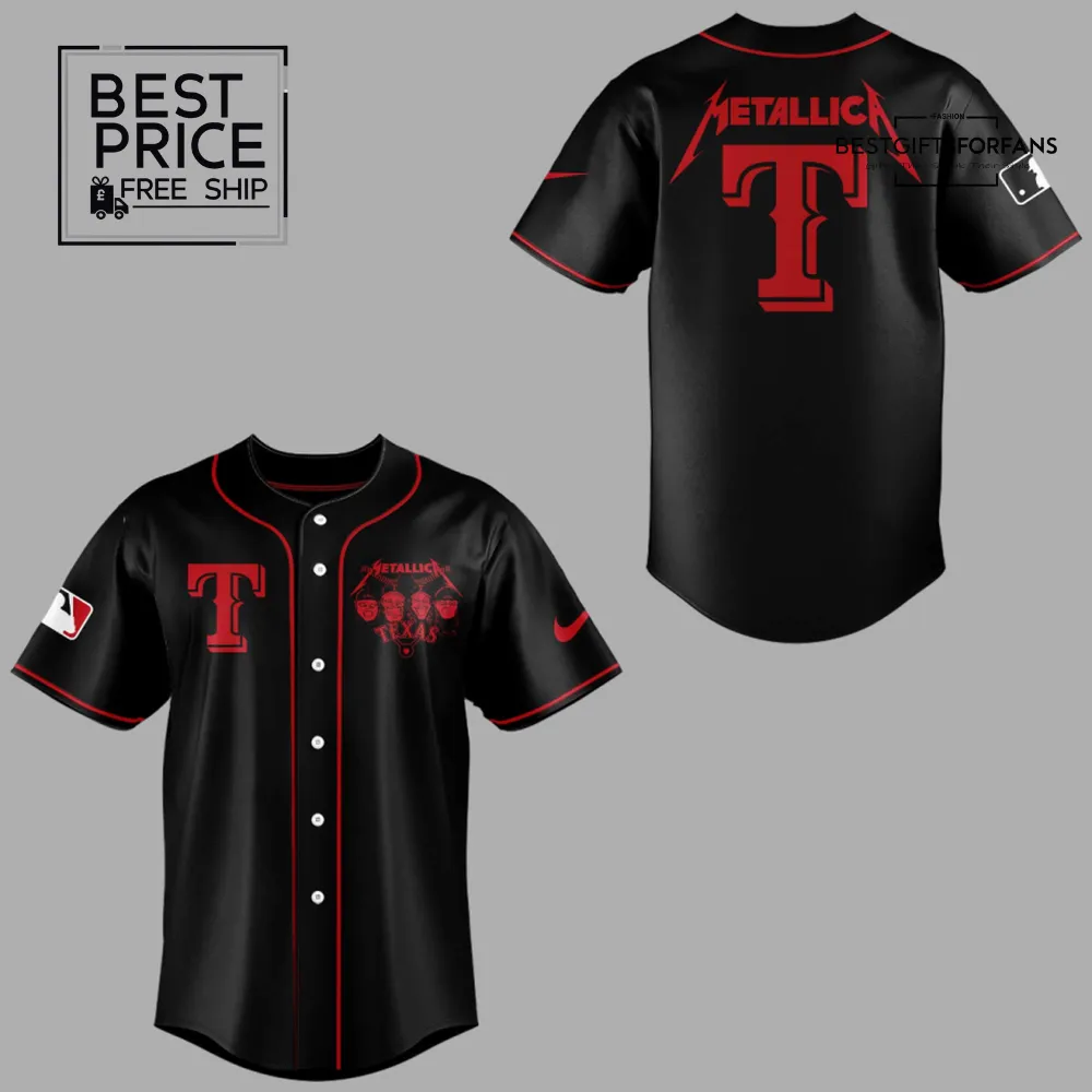 Metallica-inspired Texas Limited Edition Baseball Jersey Metallica-inspired Texas Limited Edition Baseball Jersey